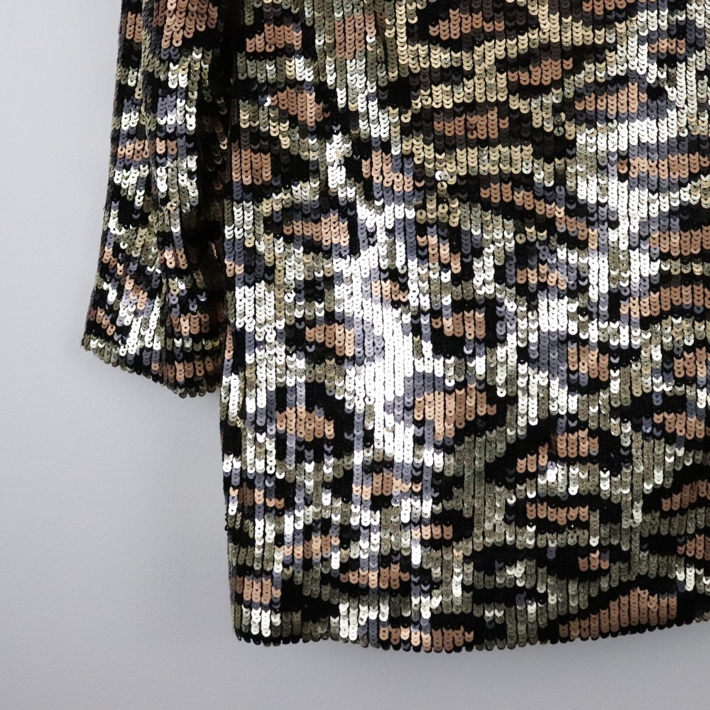 NWT Show Me Your Mumu Bazel Blazer Dress Party Cheetah Sequins XS - Picture 5 of 10